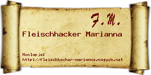 Fleischhacker Marianna névjegykártya
